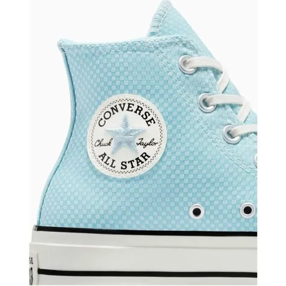Converse Women Size 6.5 Chuck Taylor All Star Lift Hi Sneaker Infinity Pool Blue - Picture 6 of 10